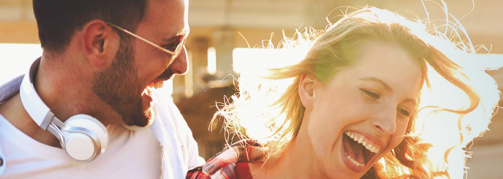 couple laughing
