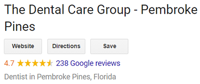 Google Review at Dental Care Group