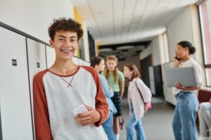 teen with braces
