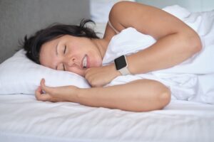 woman grinding teeth in sleep