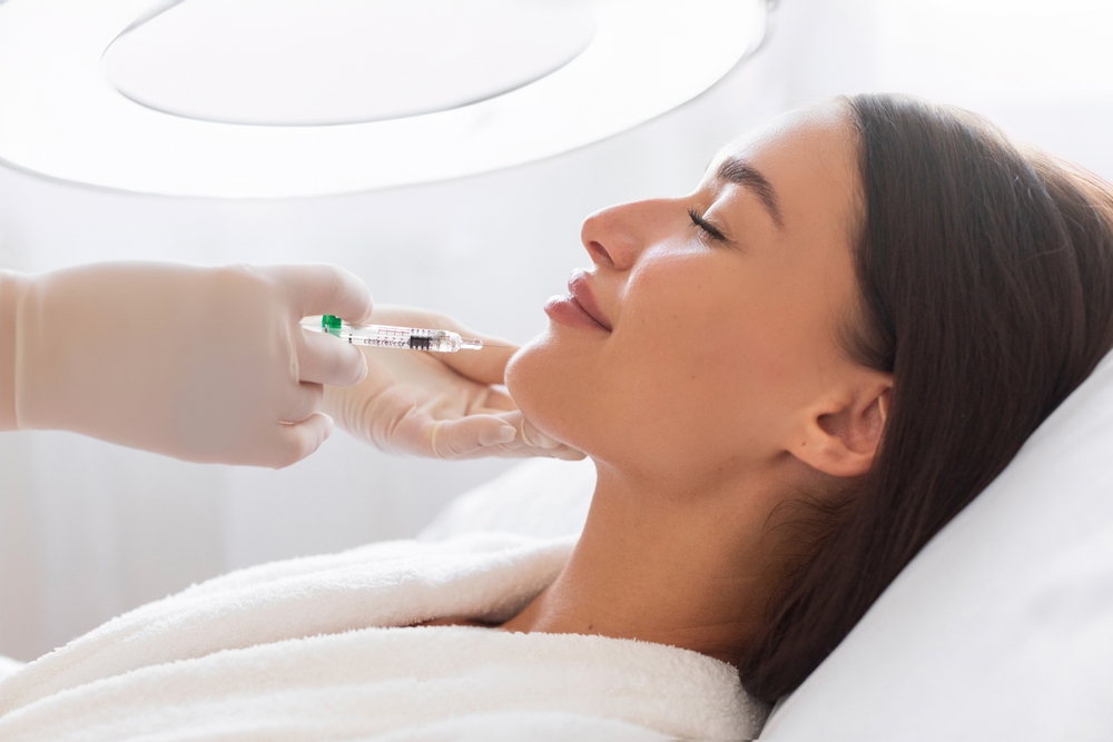 woman receiving botox